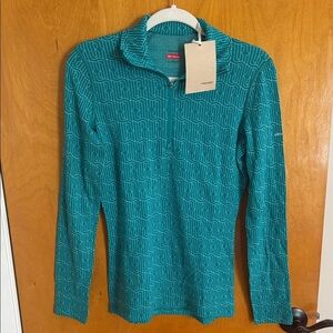 Icebreaker Teal 1/4 Zip Sweater
